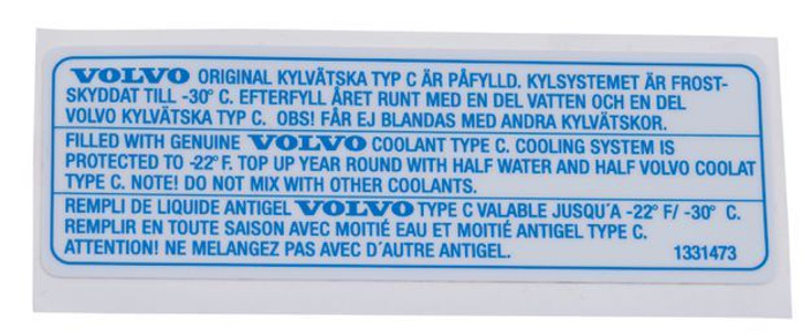 Decal radiator Coolant