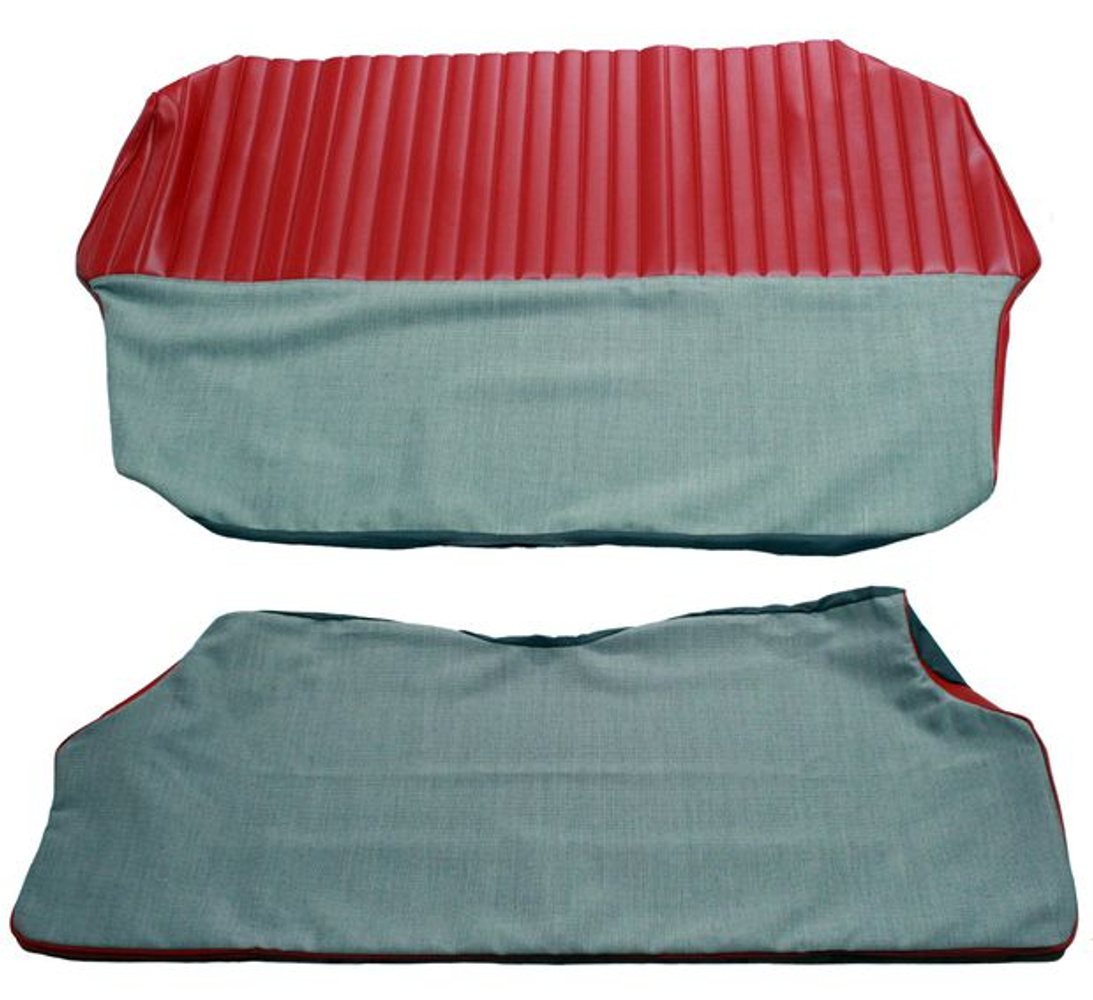Rear seat Cover Volvo PV 1958-60 red/grey Alt.1