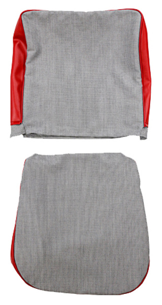 Front seat Cover Volvo PVA Favorit 1958-60 red/grey