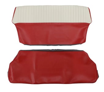 Rear seat Cover Volvo PV 1958-60 red/beige Alt.2