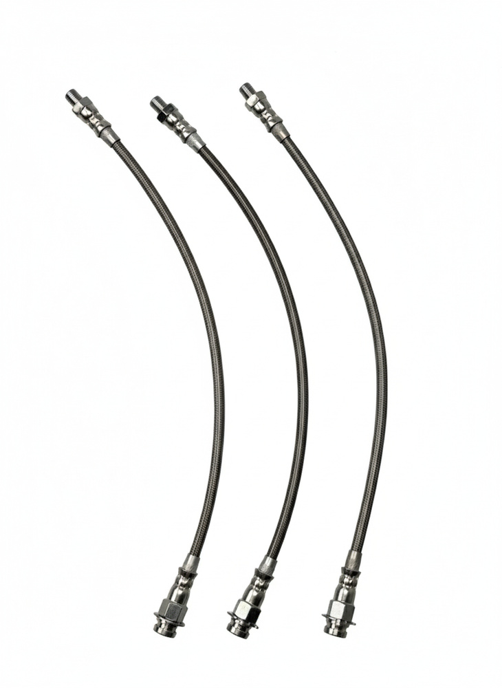 Brake hose kit Volvo PV/Duett - steel braided