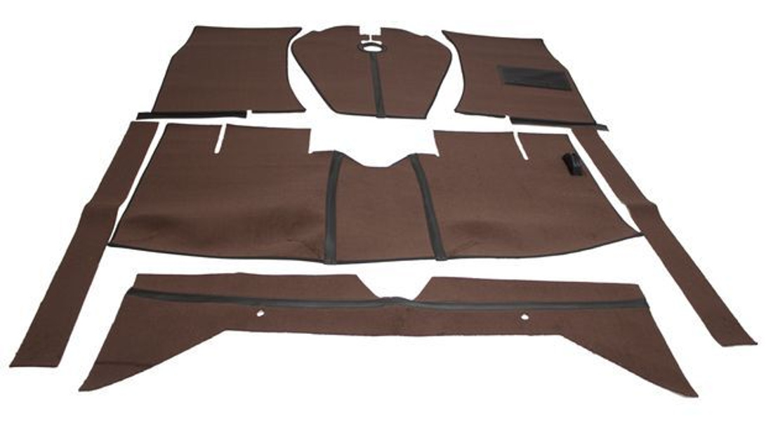 Carpet kit Volvo Amazon brown 1965-70 (Right hand drive)
