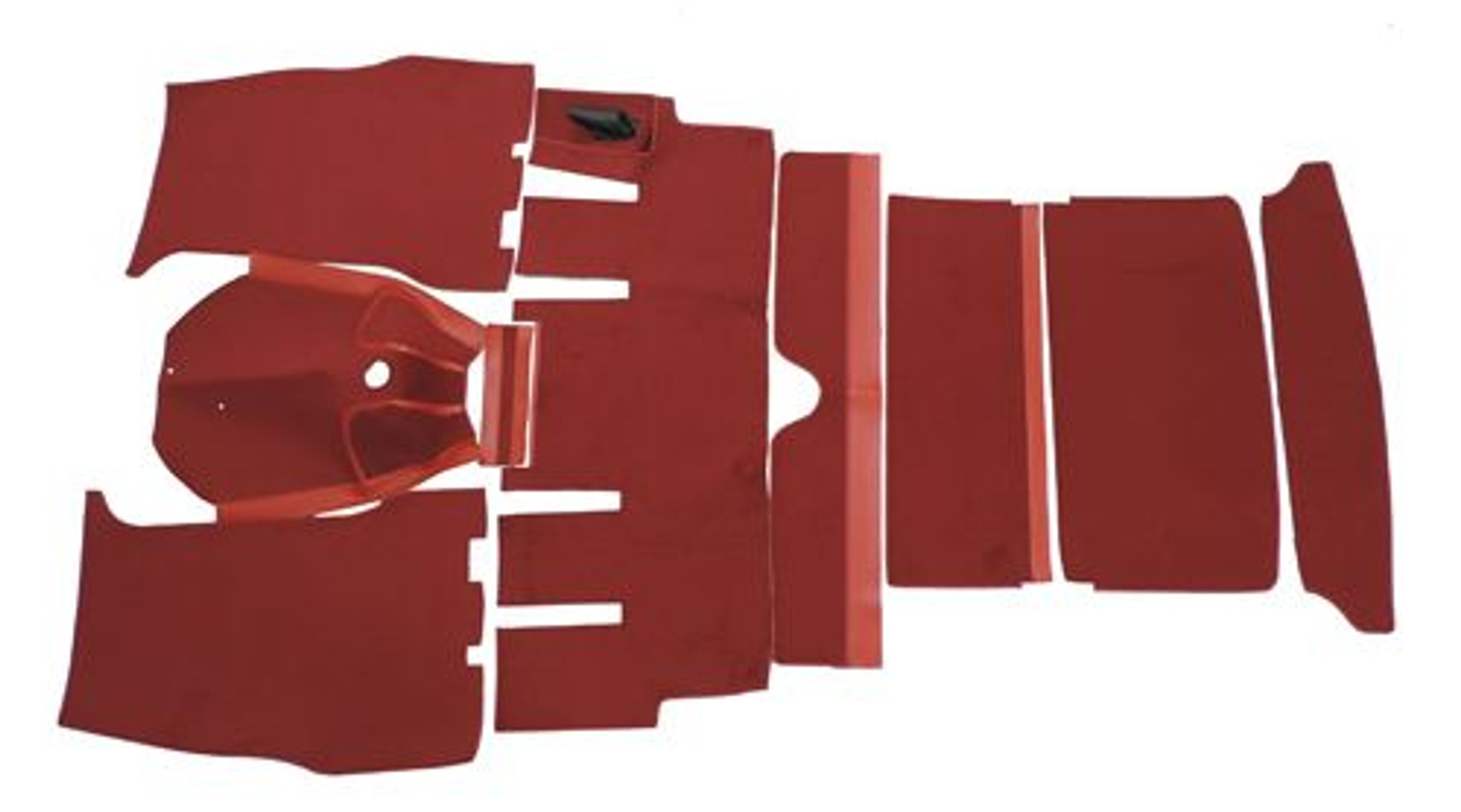 Carpet kit Volvo 1800S red (Right hand drive)