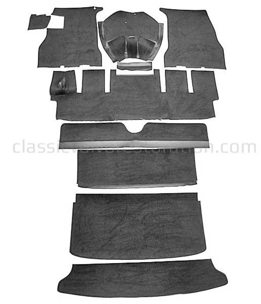 Mattsats Volvo 1800S svart textil (Högerstyrd)