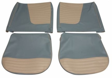 Front seat Covers Volvo PV 444L 1957 blue/white