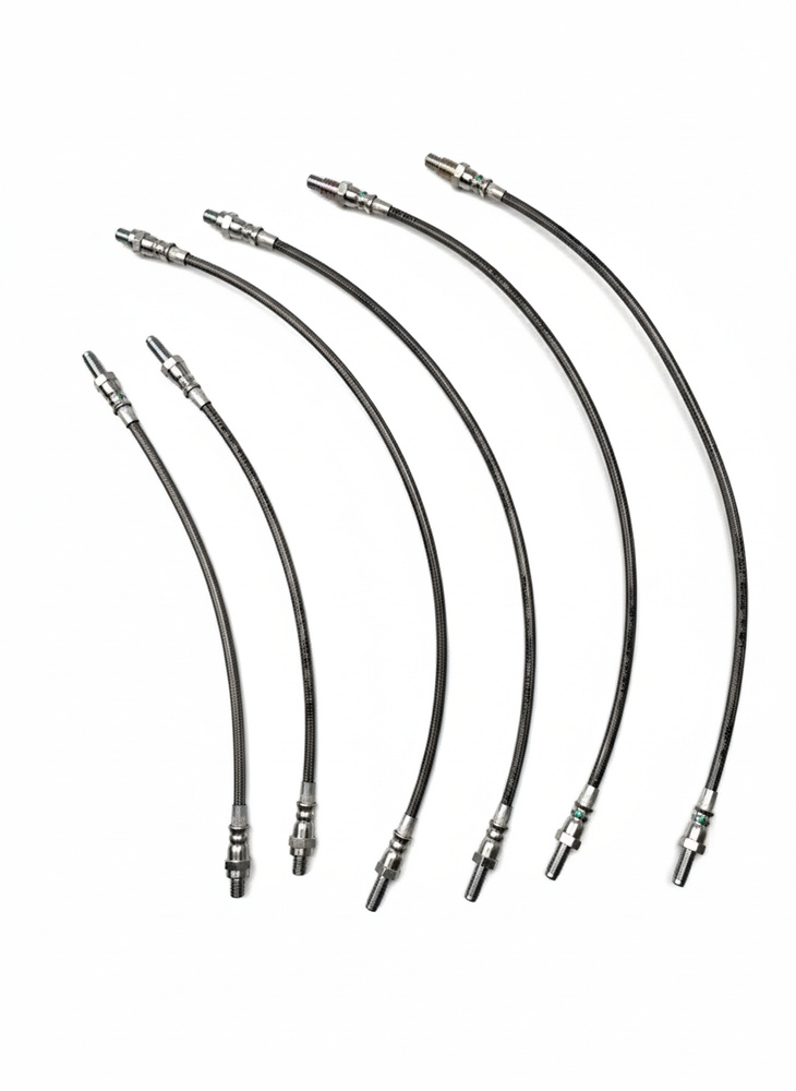 Brake hose kit Volvo 140 - steel braided