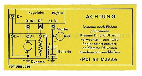 Decal charging relay 6V