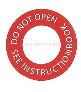 Decal "Do not open..."