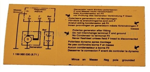 Decal charging relay 6V