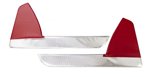 Door panel Volvo 1800 1961-62 lower red/silver