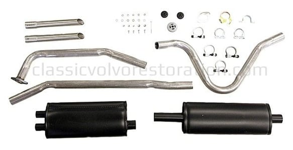 Exhaust system Volvo 1800 1961-1965 single pipe