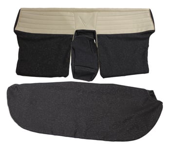 Rear seat Cover Volvo Amazon 4d 1957-58 blue/silver