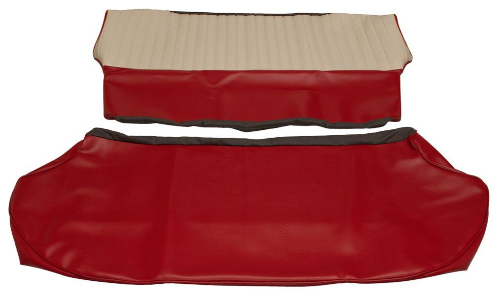 Rear seat Cover Volvo Amazon 4d 1959-60 US red/beig