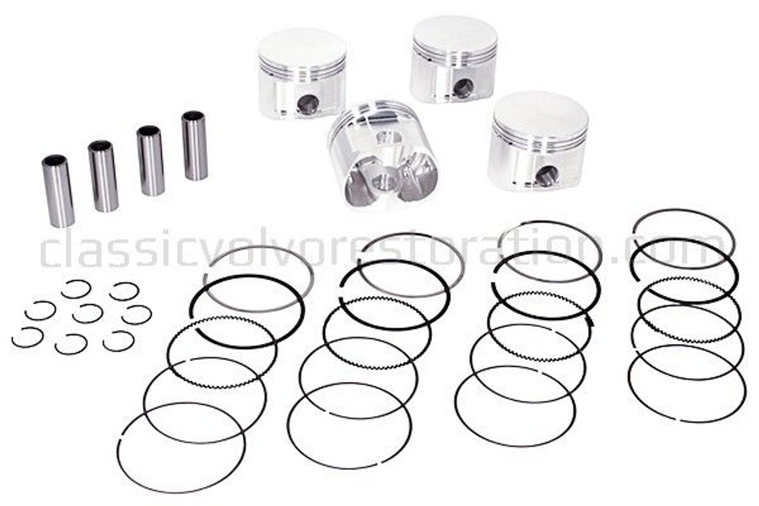 Kit de pistons avec segments Volvo B20 Race/0,5 supérieur CVR