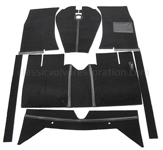 Carpet kit Volvo Amazon black (Right hand drive)