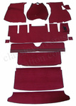 Carpet kit Volvo 1800E -1971 red (Right hand drive)