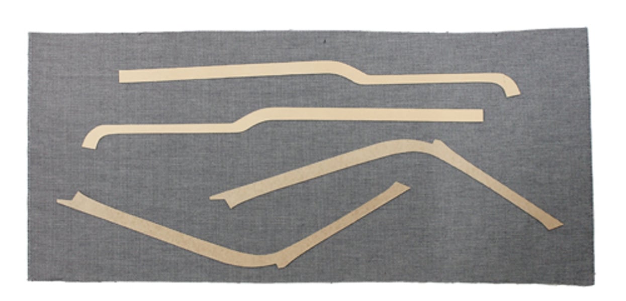 Panel above door Volvo 445 1957-58 black