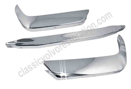 Bumper kit Volvo 1800 1965-73 F/R chrome, not US73