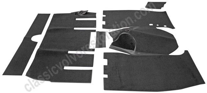 Carpet kit Volvo 1800 1961-62 black