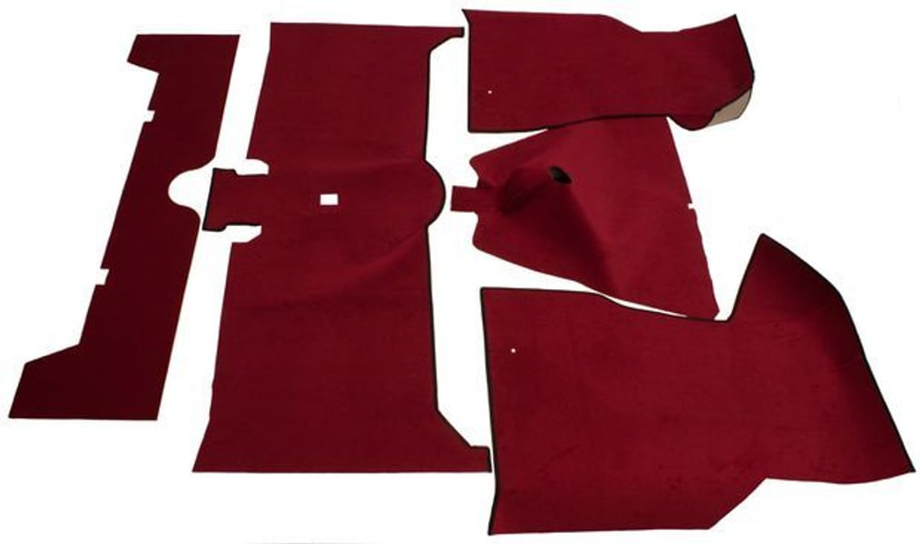 Carpet kit Volvo 140 1973-74 red textile