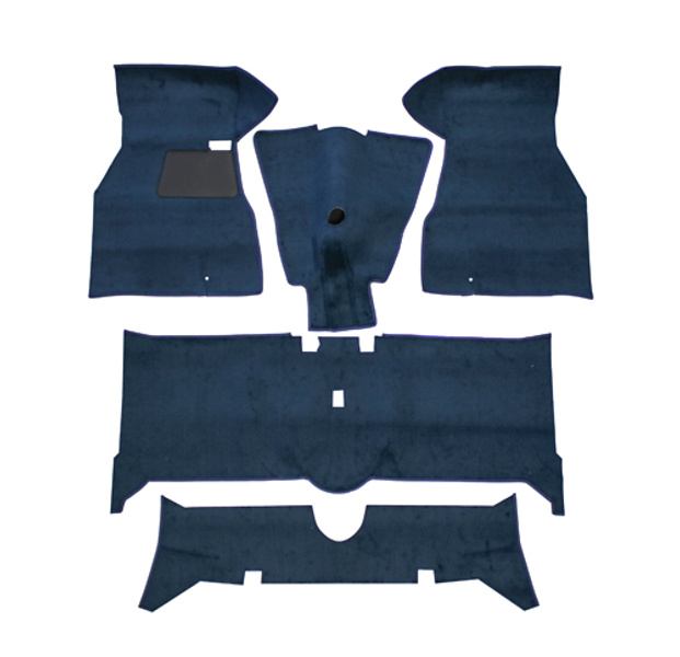 Carpet kit Volvo 140 1972 Blue textile