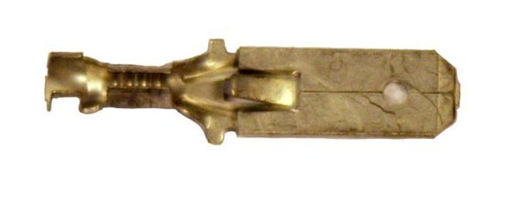 Tab connector double 0,8mm (male)