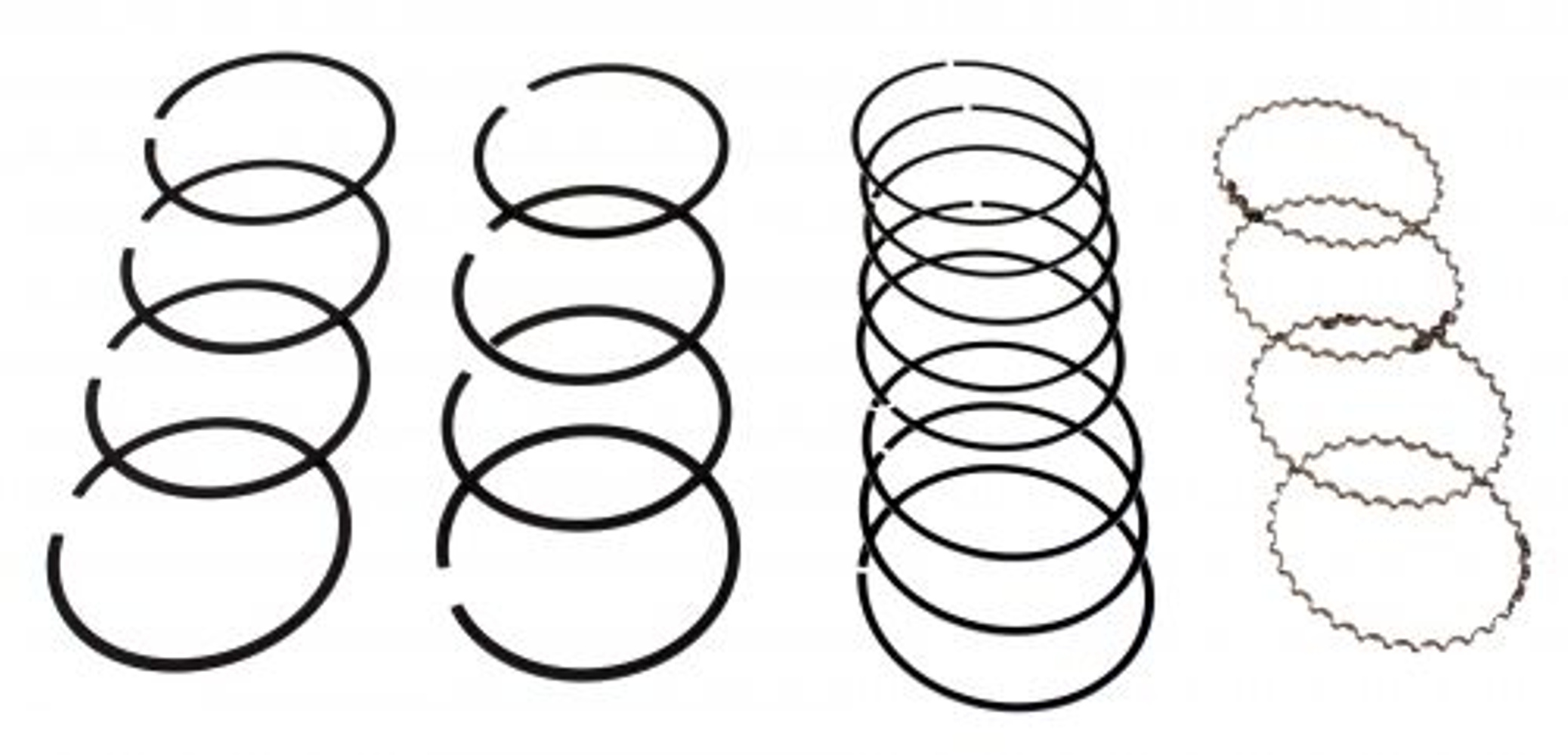 Piston ring set Volvo B23A/E/F 1978- 0,6 mm